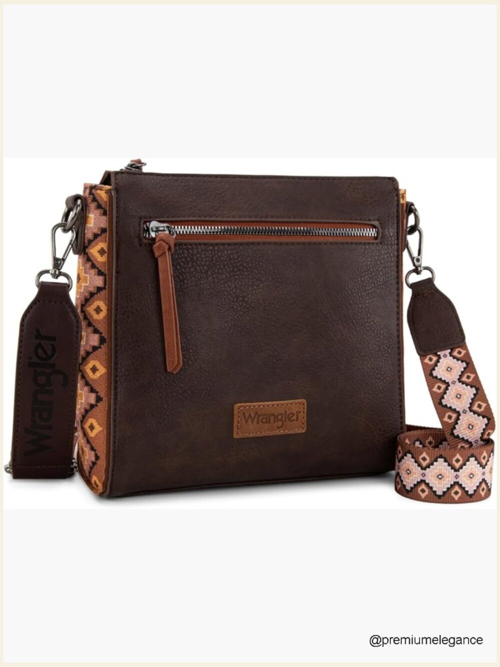 Western Aztec Crossbody Purse Medium Shoulder Bag with Guitar Strap